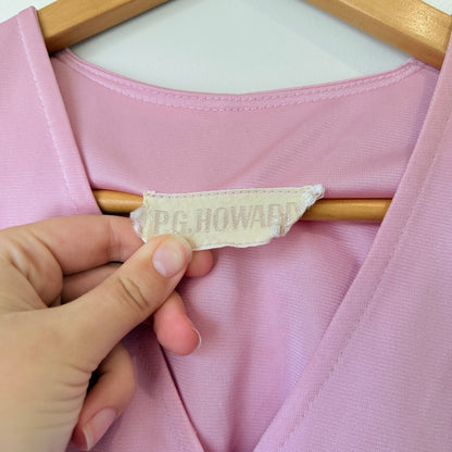 Vintage P.G. Howard Pink Button Front Long Sleeve Tunic - 49cm u/arm