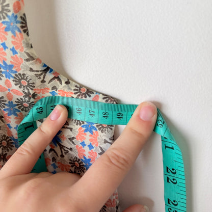 Pink & Blue Geometric Print Tie Neck Cami Top - 48cm u/arm