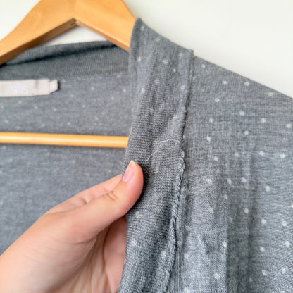 Sills Grey Spot Merino Cardigan Size S