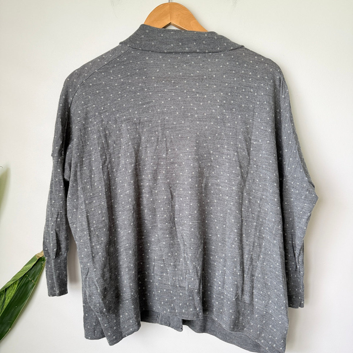 Sills Grey Spot Merino Cardigan Size S