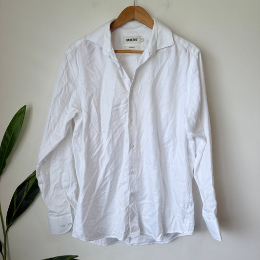 Barkers White Classic Fit Shirt Size M