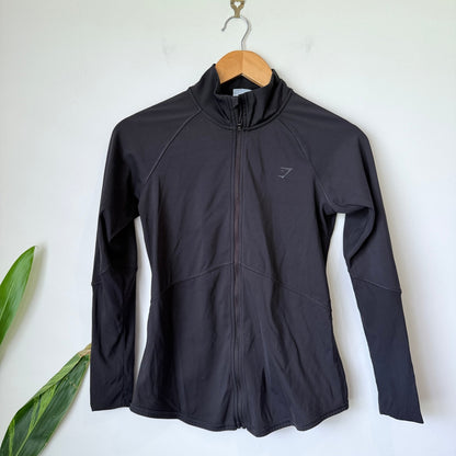 Gymshark Black Zip Up Training Jacket Size XS