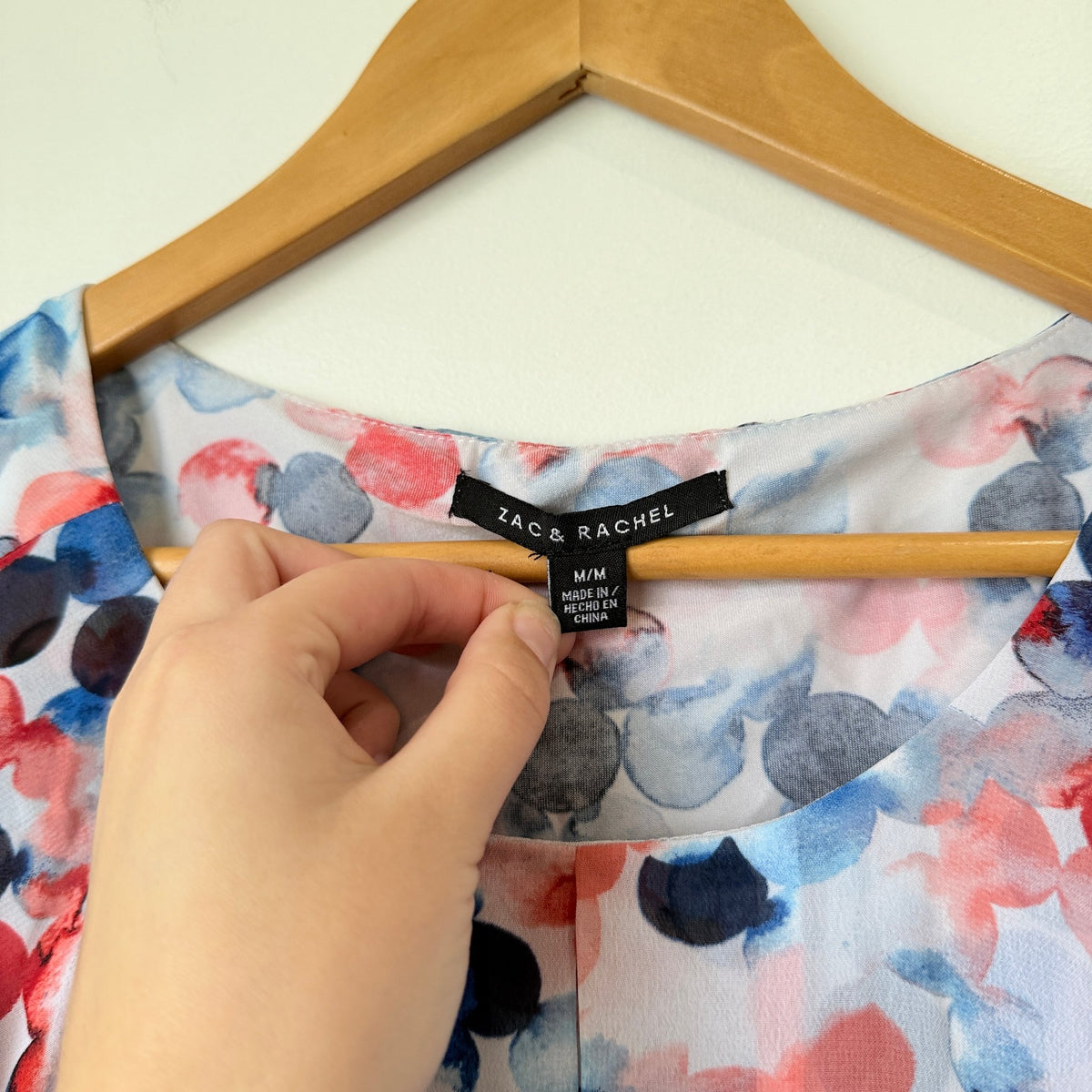 Zac & Rachel Watercolour Spot Print Sleeveless Top Size M