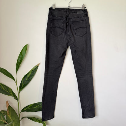 Jeanswest Washed Black Curve Embracer Super Skinny Jeans Size 8