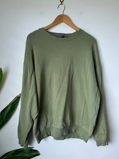ASOS Khaki Green Oversized Crew Sweatshirt Size M