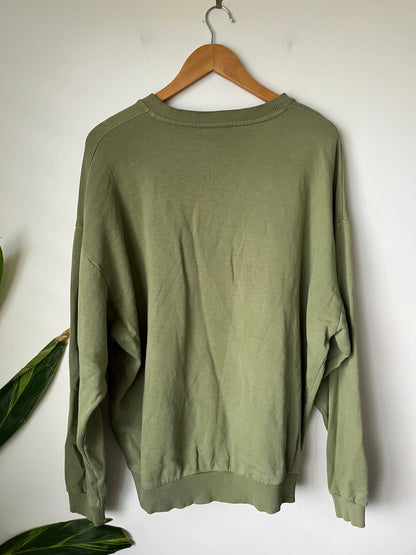 ASOS Khaki Green Oversized Crew Sweatshirt Size M