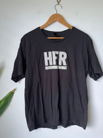 Huffer Black HFR Logo Boxy Tee Size 14