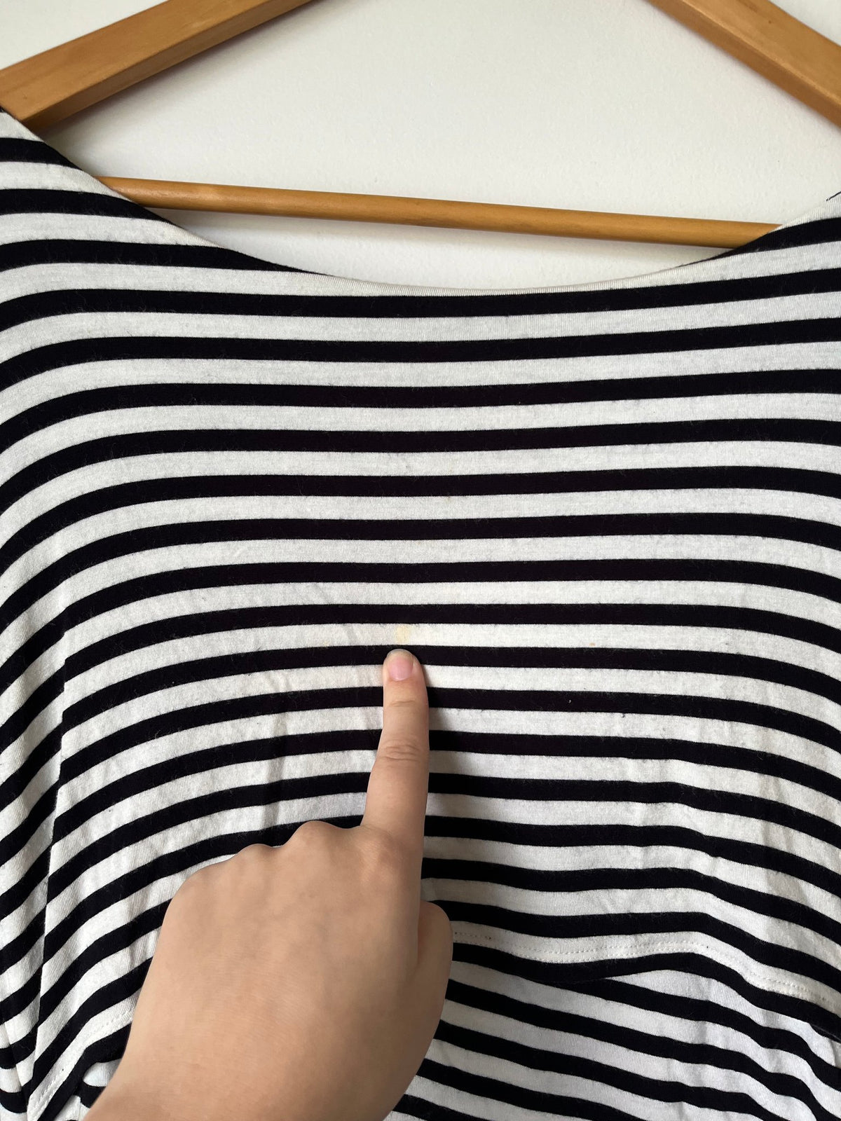 French Connection Black & White Stripe Tiered Dress Size 10