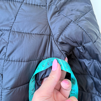 Lemite Black Label Navy Quilted Down Longline Puffer Coat (Damaged)