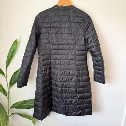 Lemite Black Label Navy Quilted Down Longline Puffer Coat (Damaged)