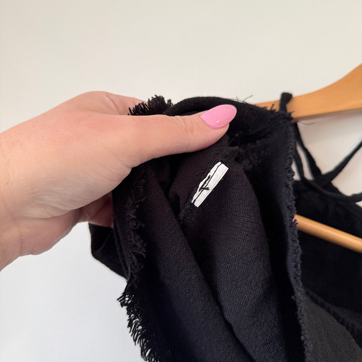Zara Black Bandeau Crop Top with Beaded Halter Ties Size S