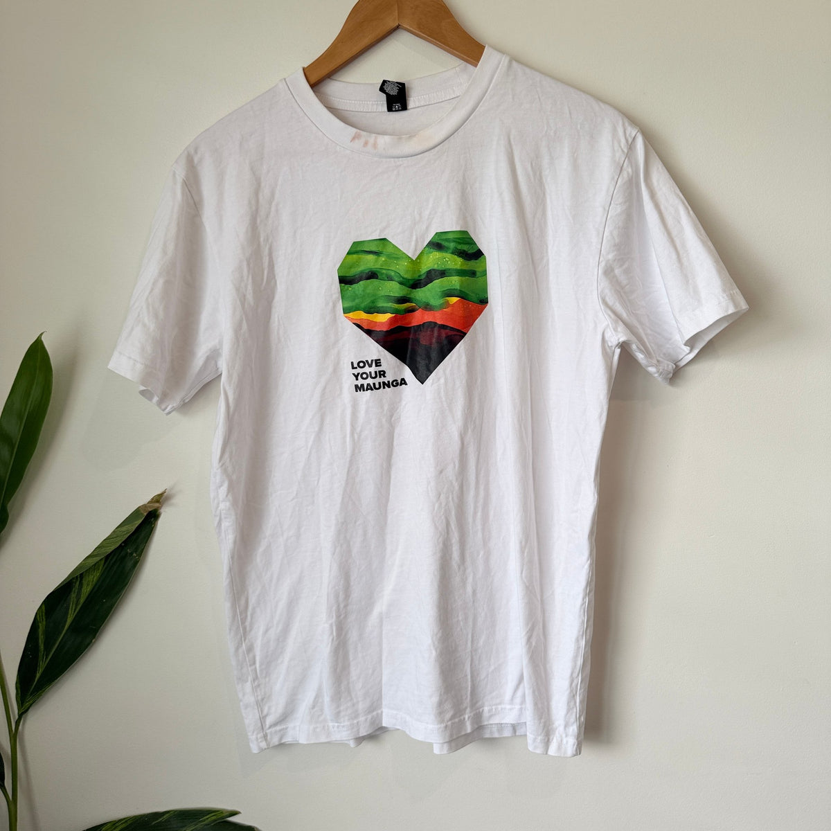 AS Colour White Love Your Maunga Graphic Tee Size M (marked)