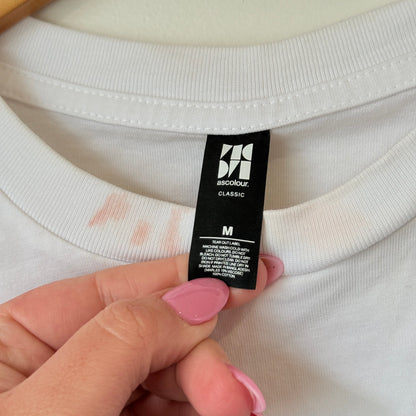 AS Colour White Love Your Maunga Graphic Tee Size M (marked)