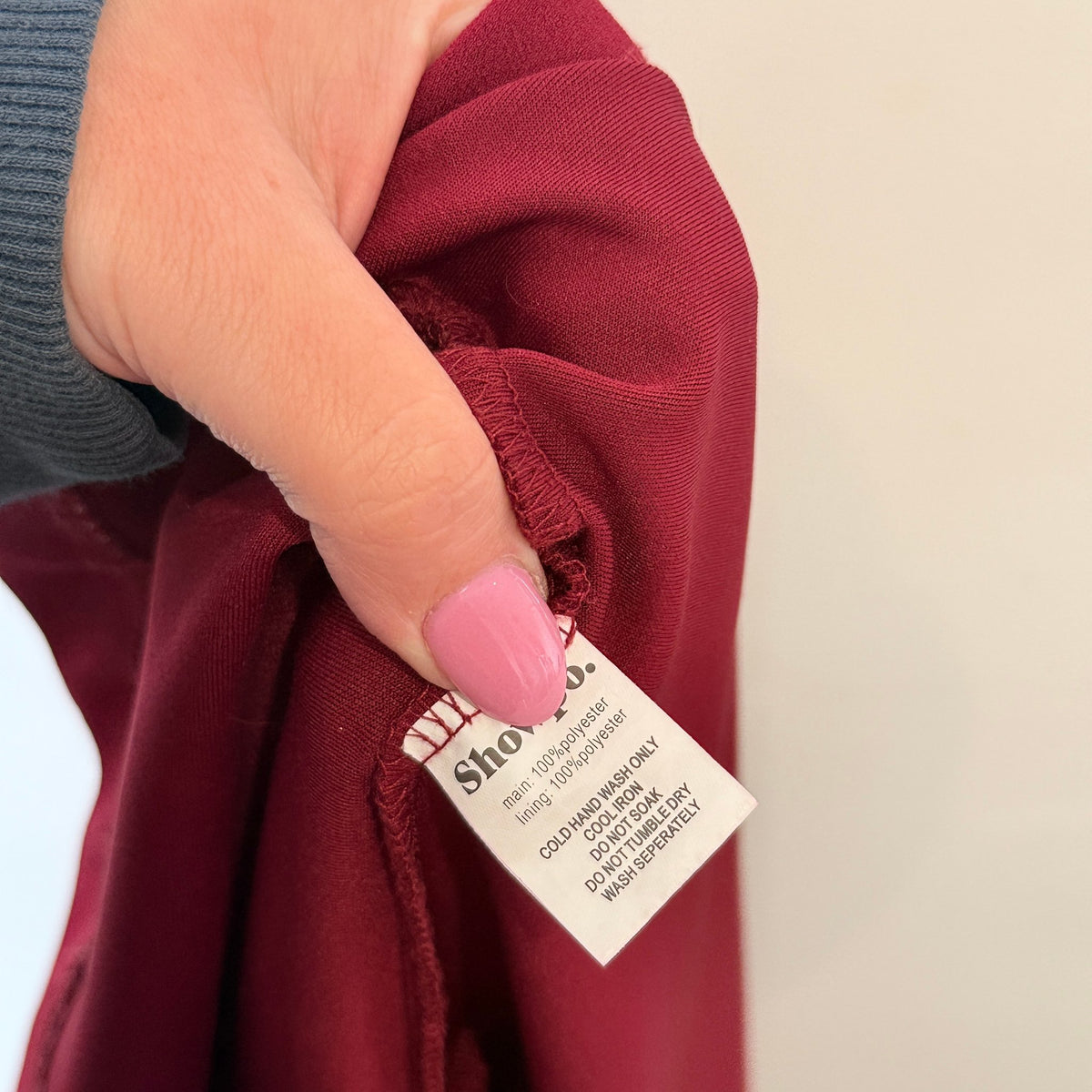 Showpo Burgundy One Shoulder Tie Peplum Hem Mini Dress Size 12