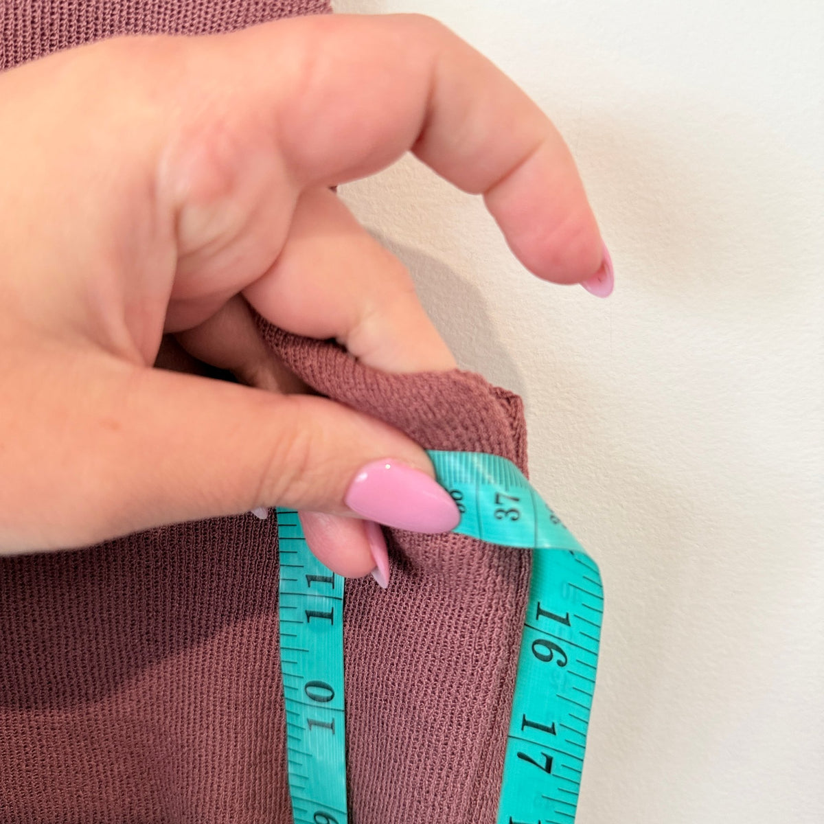 Dusty Rose Ribbed Knit Button Front Crop Tank - 37cm u/arm