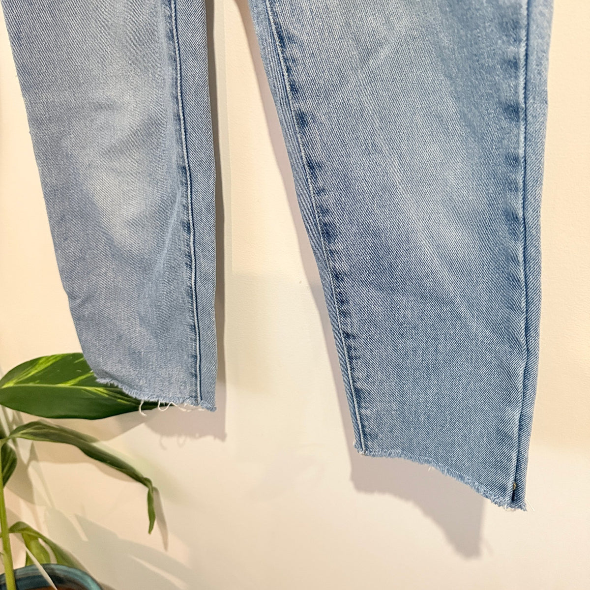 Insight Denim Tina Tapered Mom Jeans Raw Hem Size 24