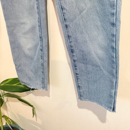 Insight Denim Tina Tapered Mom Jeans Raw Hem Size 24