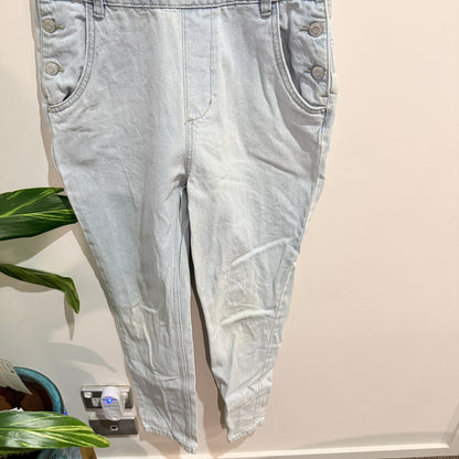 H&H Light Wash Denim Overalls Size 10