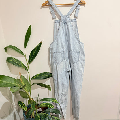 H&H Light Wash Denim Overalls Size 10
