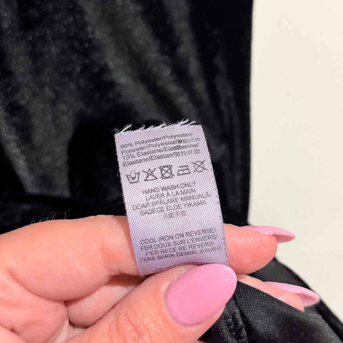 Missguided Black Velvet Cami Slip Dress Size 8