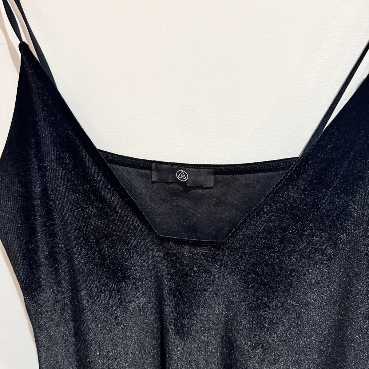 Missguided Black Velvet Cami Slip Dress Size 8