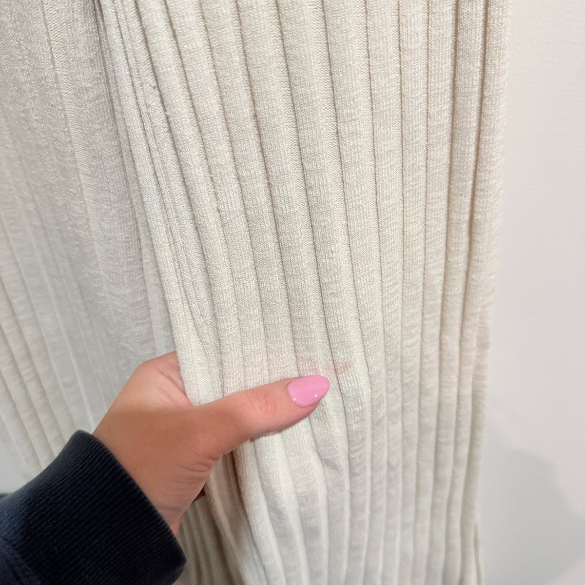 Princess Polly Cream Rib Knit Flare Pants Size 8