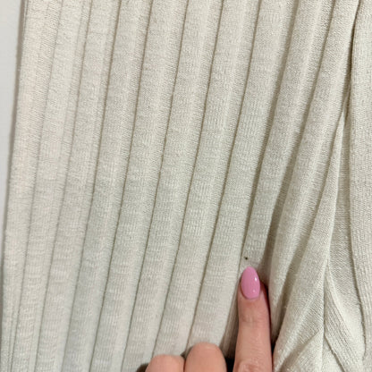 Princess Polly Cream Rib Knit Flare Pants Size 8