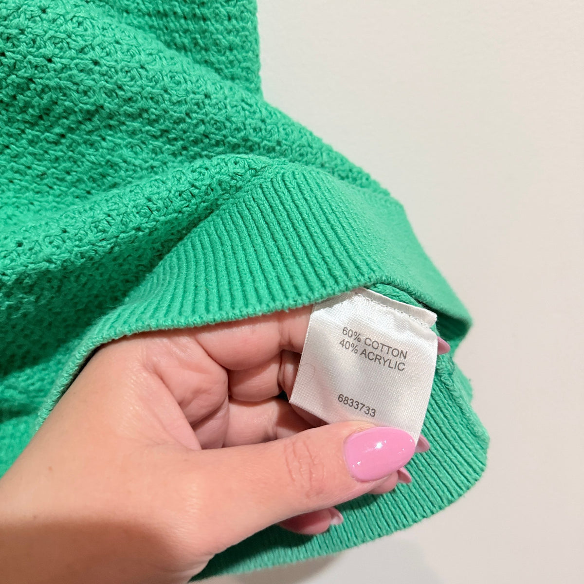 Switch Girls Green Textured Knit Tank Size 14