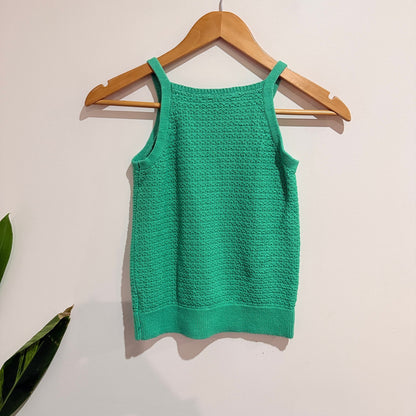 Switch Girls Green Textured Knit Tank Size 14