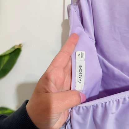 Glassons Lilac Ruched Bodycon Mini Dress Size S