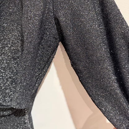 H&M Divided Navy Glitter Wrap Front Crop Top Size S