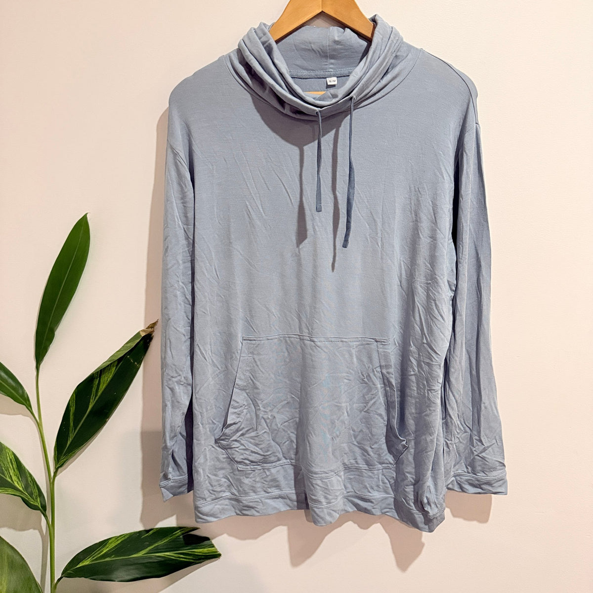 Emirates Dusty Blue Cowl Neck Jersey Pullover Size S/M