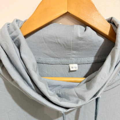Emirates Dusty Blue Cowl Neck Jersey Pullover Size S/M