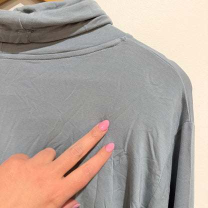 Emirates Dusty Blue Cowl Neck Jersey Pullover Size S/M