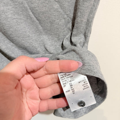Uniqlo Grey Marl Ribbed Henley Tee Size S