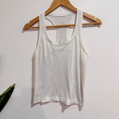 Lululemon Size 4 White Racerback Training Tank