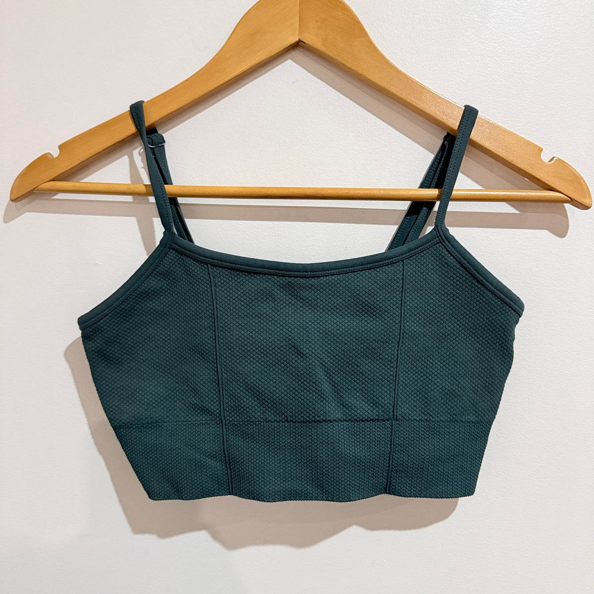 AIMN Teal Textured Longline Sports Bra Size M