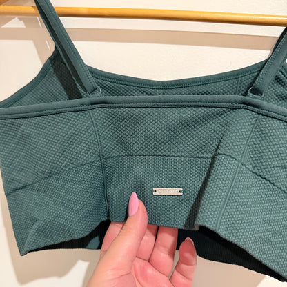 AIMN Teal Textured Longline Sports Bra Size M