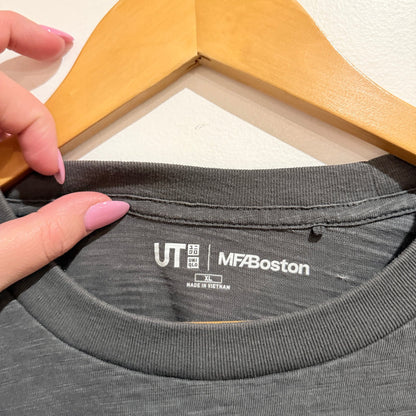 Uniqlo UT x MFA Boston Charcoal Skeleton Print Tee Size XL