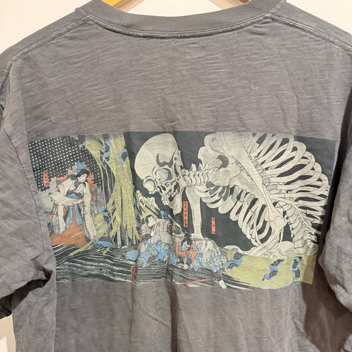 Uniqlo UT x MFA Boston Charcoal Skeleton Print Tee Size XL