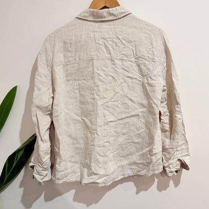 Mossman Natural Linen Utility Shirt Size 10