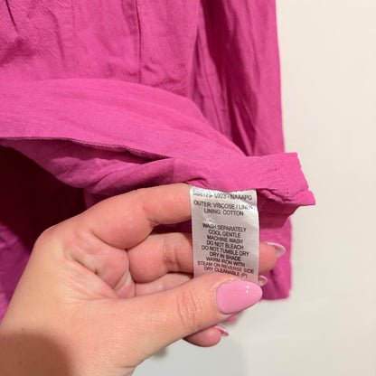 Betty Basics Pink Linen Blend Single Button Blazer Size 10