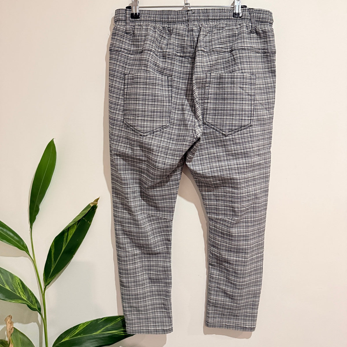 Dricoper Grey Check Drawstring Pants Size 14