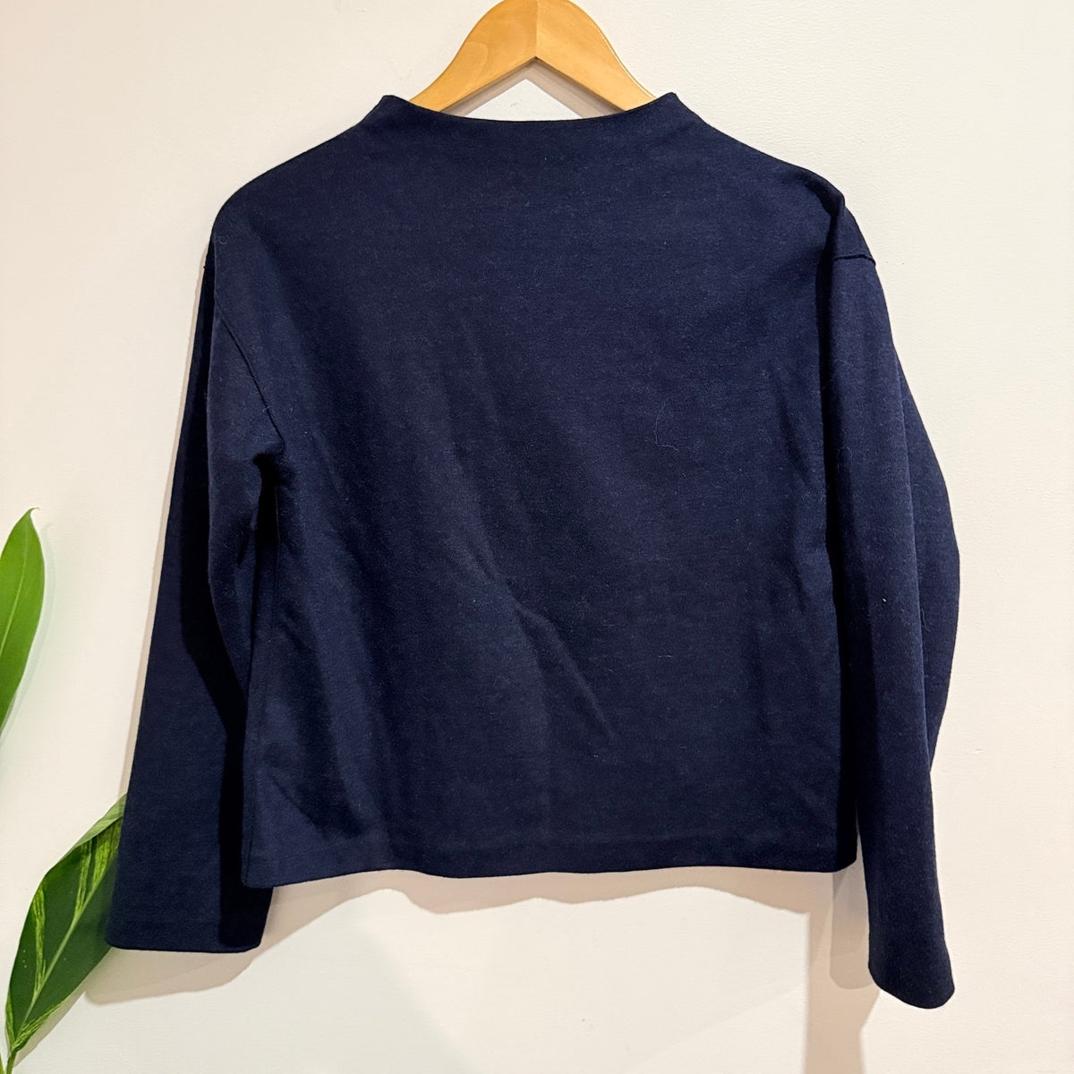 Uniqlo Navy Mock Neck Long Sleeve Top Size XS