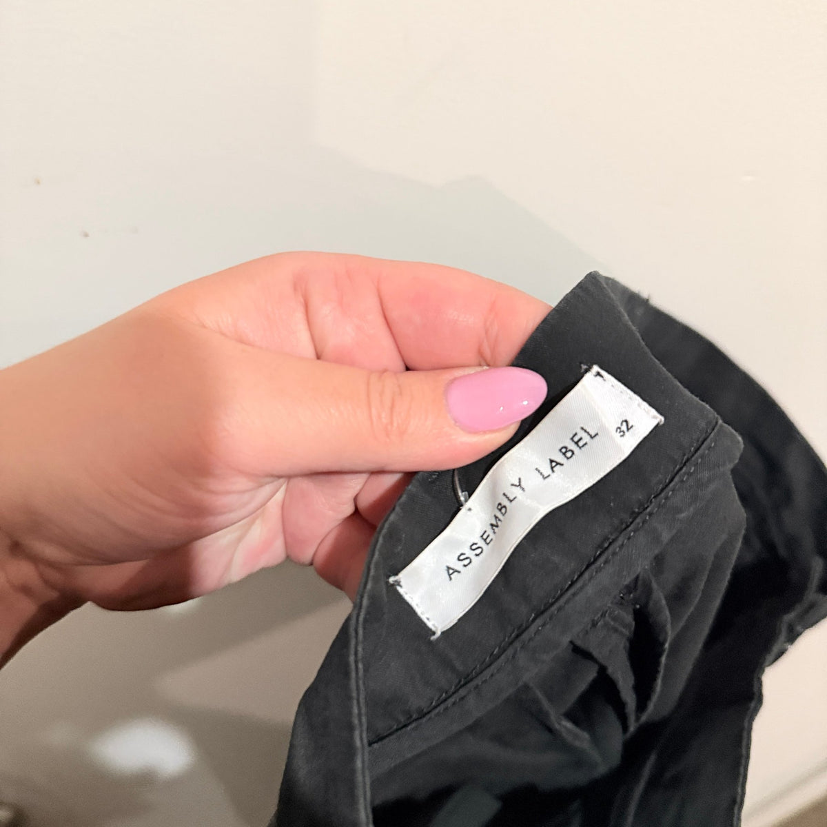 Assembly Label Black Cotton Chino Pants Size 32