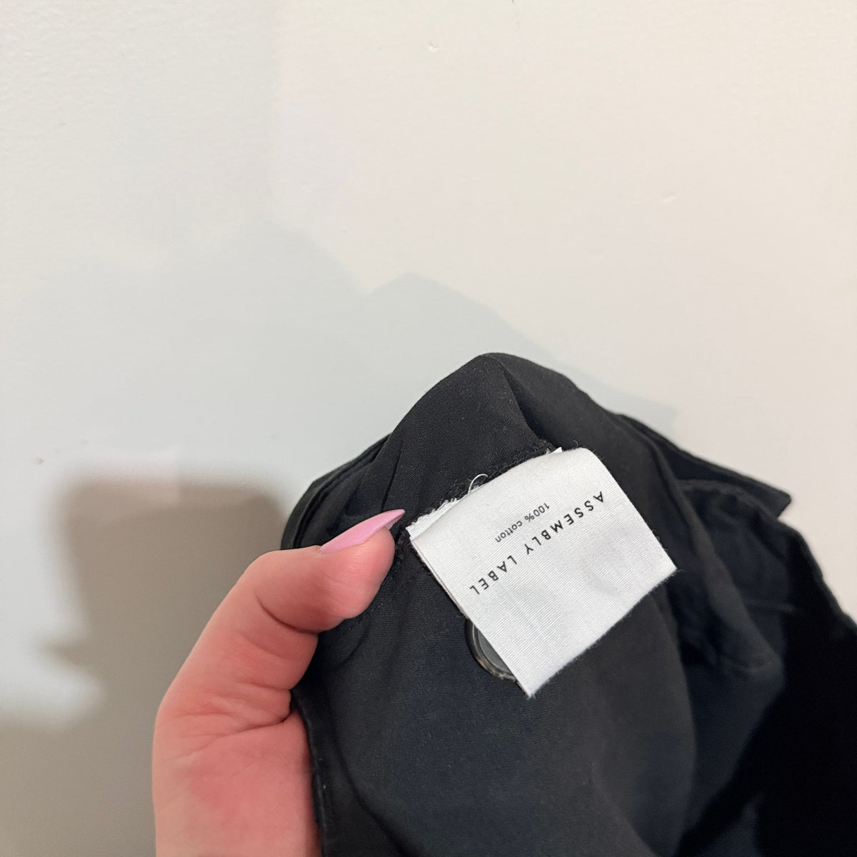 Assembly Label Black Cotton Chino Pants Size 32