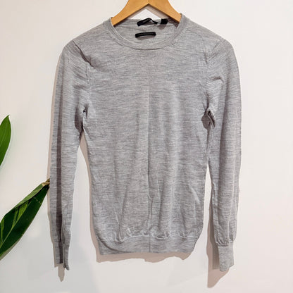 Country Road Grey Extra Fine Merino Crew Neck Jumper Size M