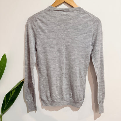 Country Road Grey Extra Fine Merino Crew Neck Jumper Size M