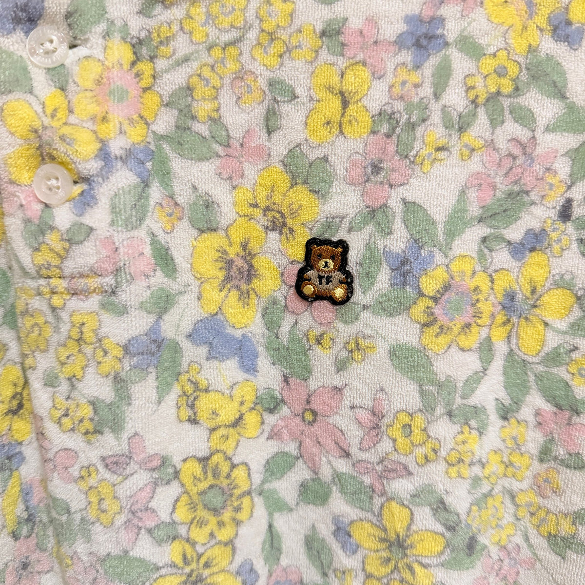 Teddy Fresh Pastel Floral Terry Polo Shirt Dress Size L/XL