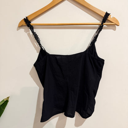 Elle Macpherson Size S Intimates Black Lace Trim Cami Top